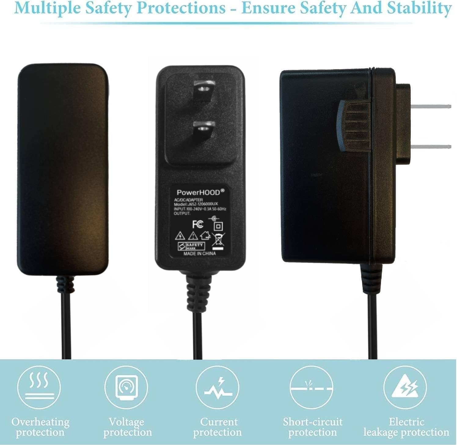 PowerHOOD 12V AC/DC Adapter for CHUWI GemiBook XPro 14.1″ Laptop Windows 11