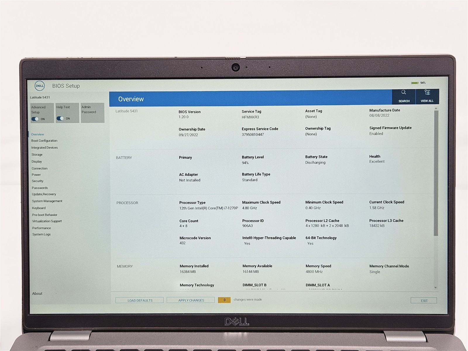Dell Latitude 5431 Intel Core i7-1270P 16GB 256GB SSD 14″ Business