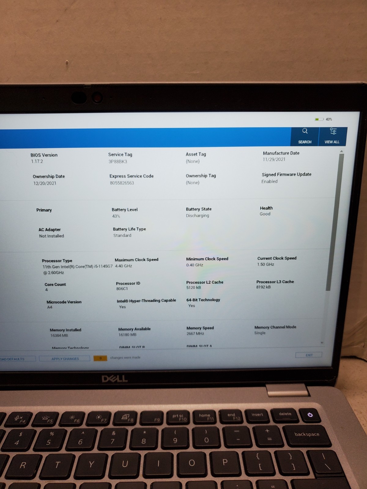 Dell Latitude 5420 14″ Laptop i5-1145G7 2.4GHz 16GB RAM 256GB SSD Win11 #69