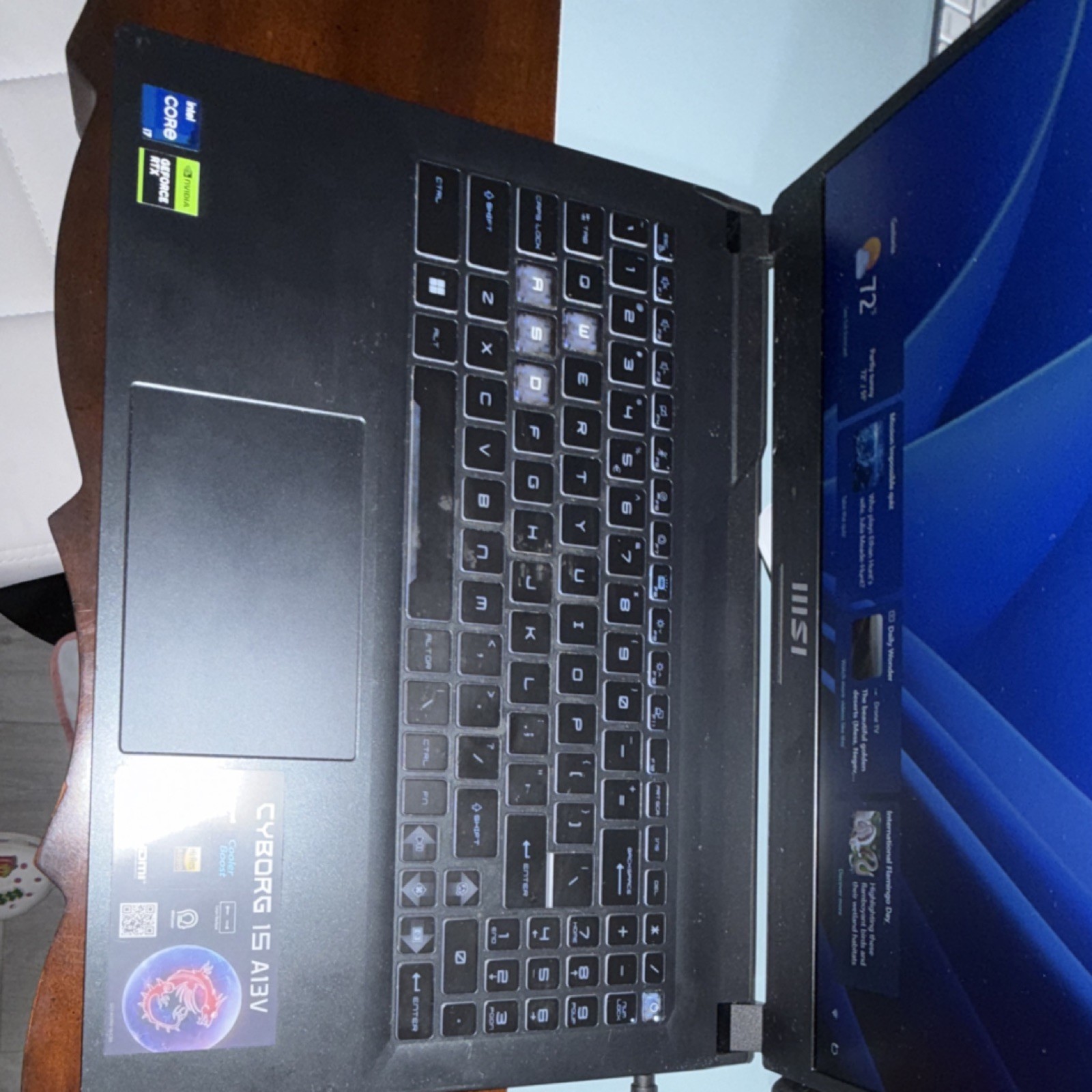 MSI Cyborg 15 A13V Gaming Laptop Intel i5 RTX 15.6″ Win11 Black w/ Charger Mouse