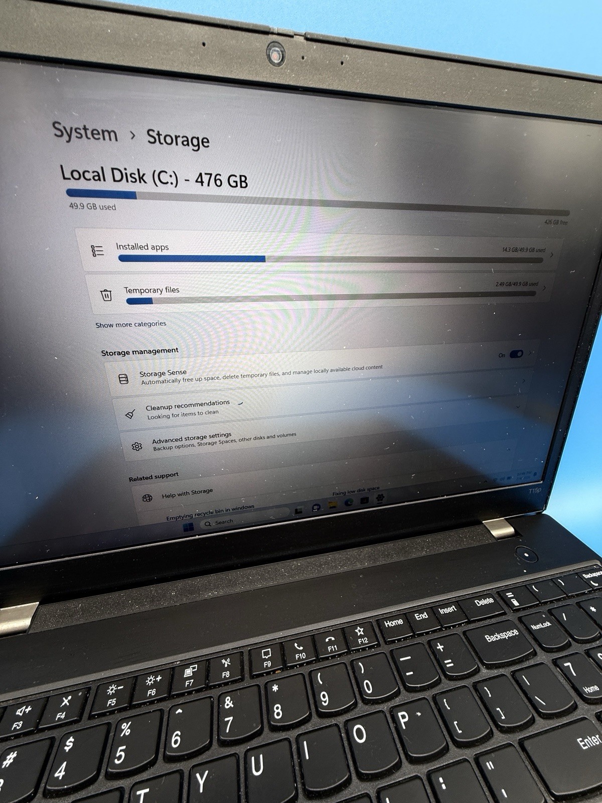 Lenovo ThinkPad T15p Gen 1 i5-10300H 16GB 512GB SSD GTX 1050 Excellent Battery
