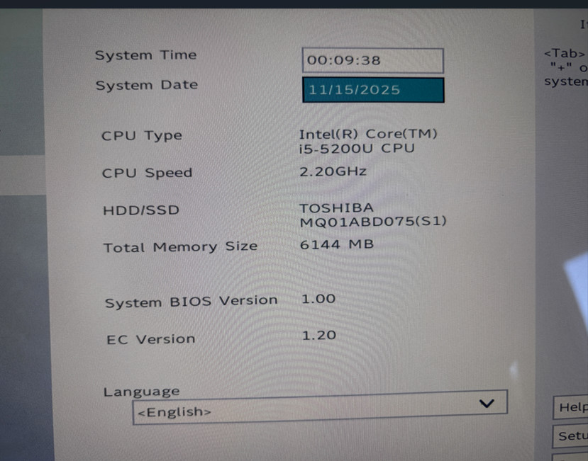 Toshiba E45-B4100 i5-5200U 6GB RAM No HDD/OS Boots to BIOS w/Charger #5