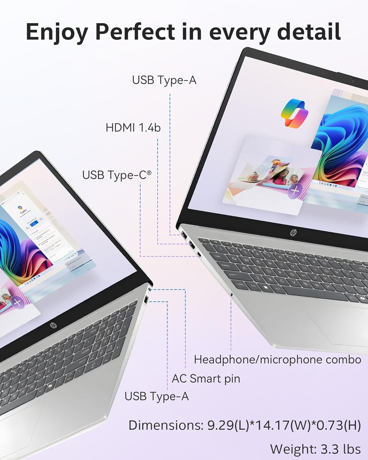 2025 HP 15.6″ Touch Laptop,10-Core i7-1355U 5GHZ UpTo 64GB RAM 4TB SSD+Win11Pro