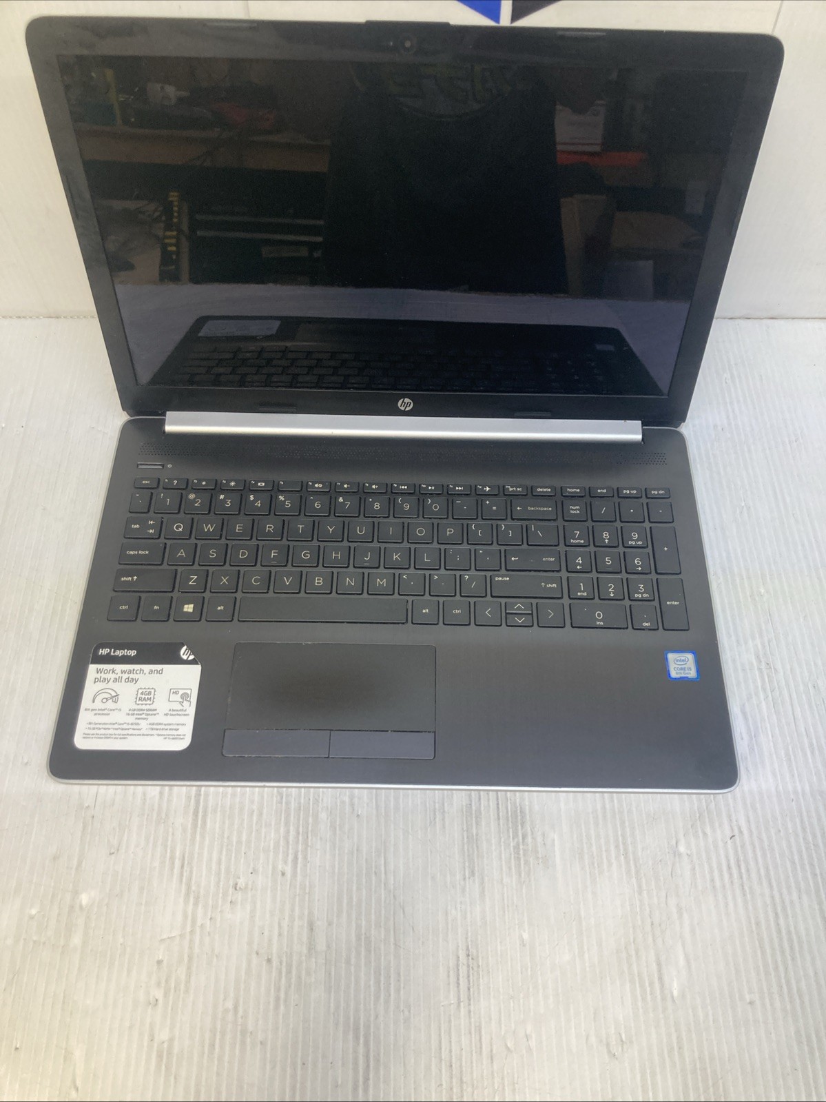 HP Laptop 15-da0053wm i5-8250U 1.60GHz no RAM no HDD Boot to BIOS