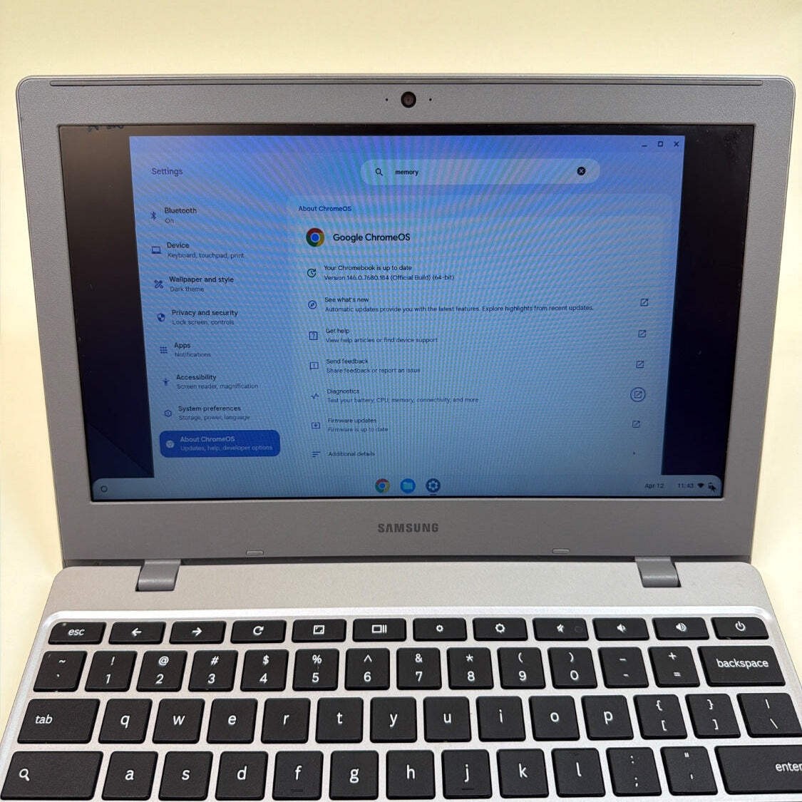 Samsung Galaxy Chromebook 4 XE310XBA 11.6″ Celeron N4020 1.1GHz 4GB RAM 32GB