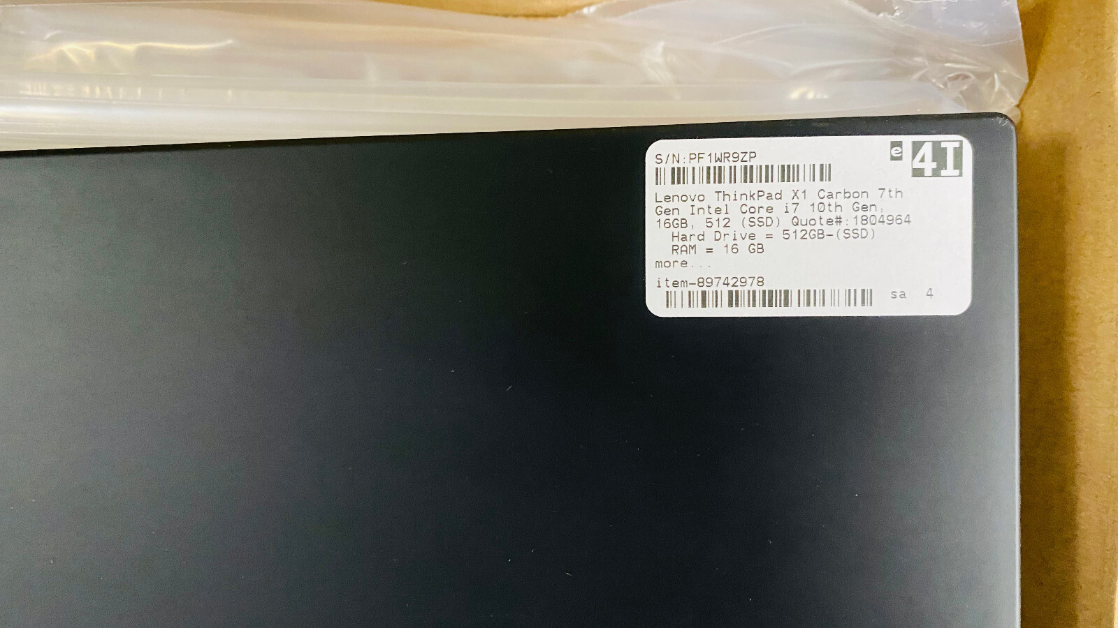 Lenovo ThinkPad X1 Carbon 7th Gen Laptop Core i7 10th Gen 16Gb 512Gb Win10Pro-3
