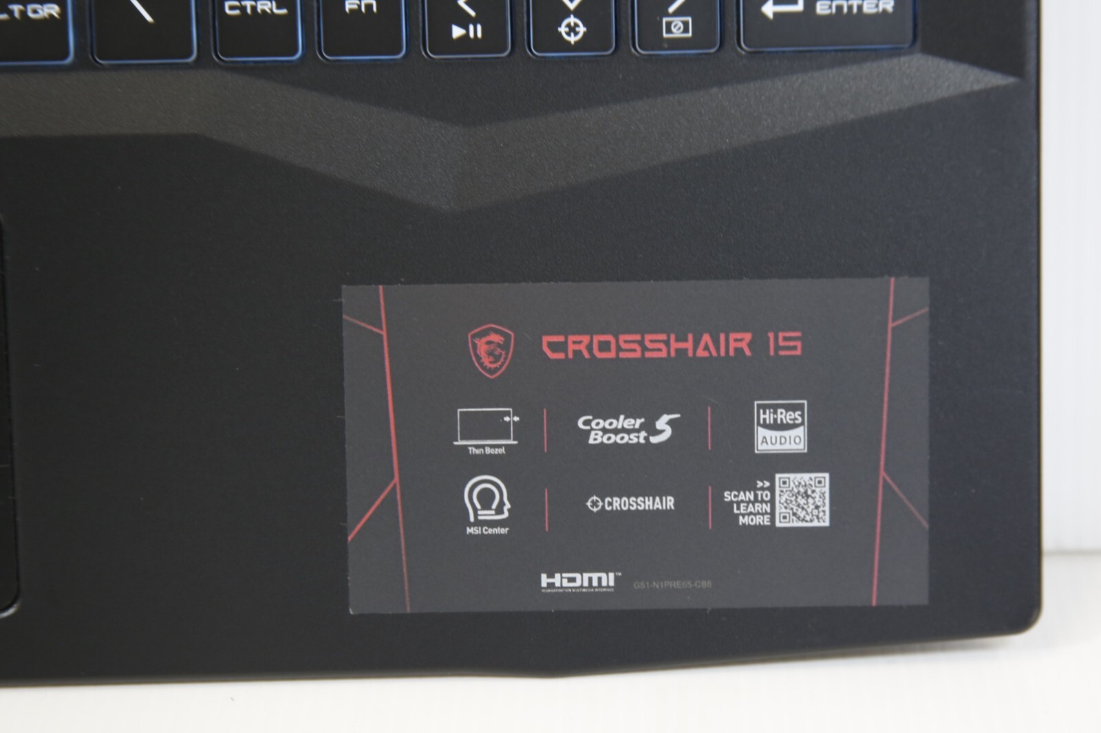 *CLEAN* – MSI CROSSHAIR 15 A11UCK-264US 15.6″ 144Hz Laptop Notebook i7 2.30GHz