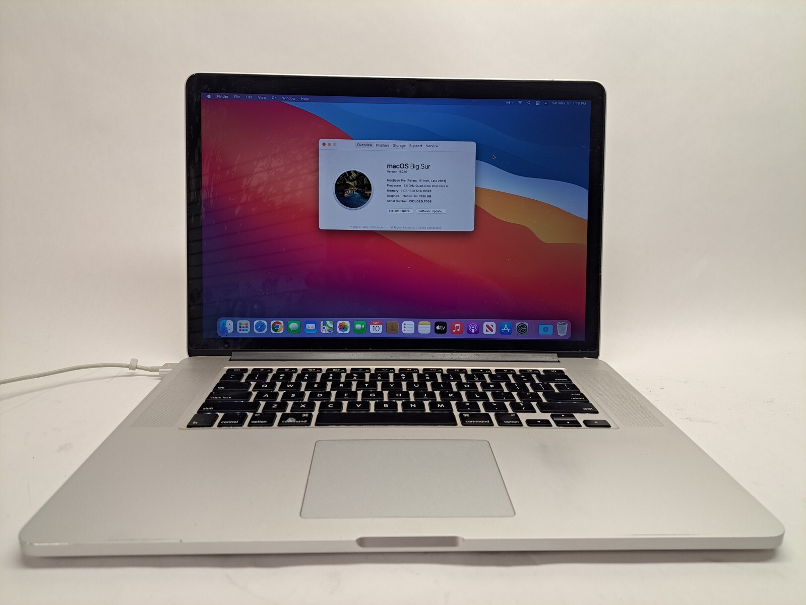 Apple MacBook Pro 15 Late 2013 i7/8GB RAM/256GB SSD Mac OS 11 “Big Sur” Grade B