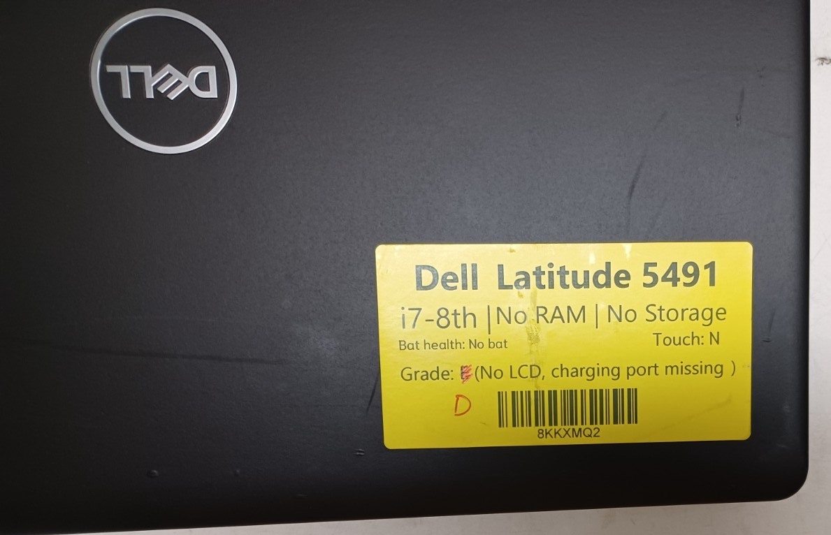 Dell Latitude 5491 14″ i7 8th Gen 2.6GHz No LCD No Battery FOR PARTS/REPAIR