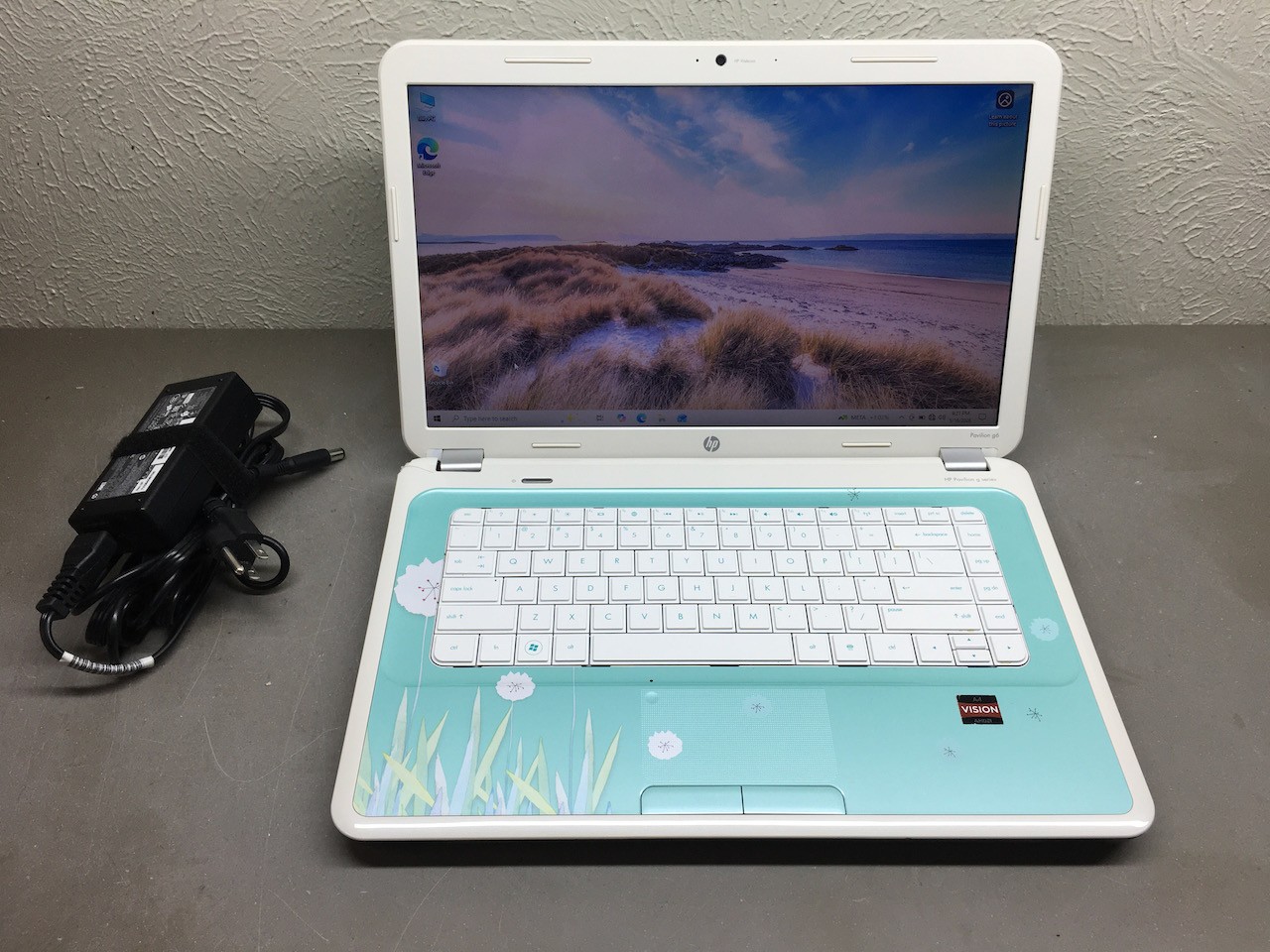 HP Pavilion G6 AMD A4-3300M 1.90GHz 6GB 120GB SSD [ Flowers ] Windows 10