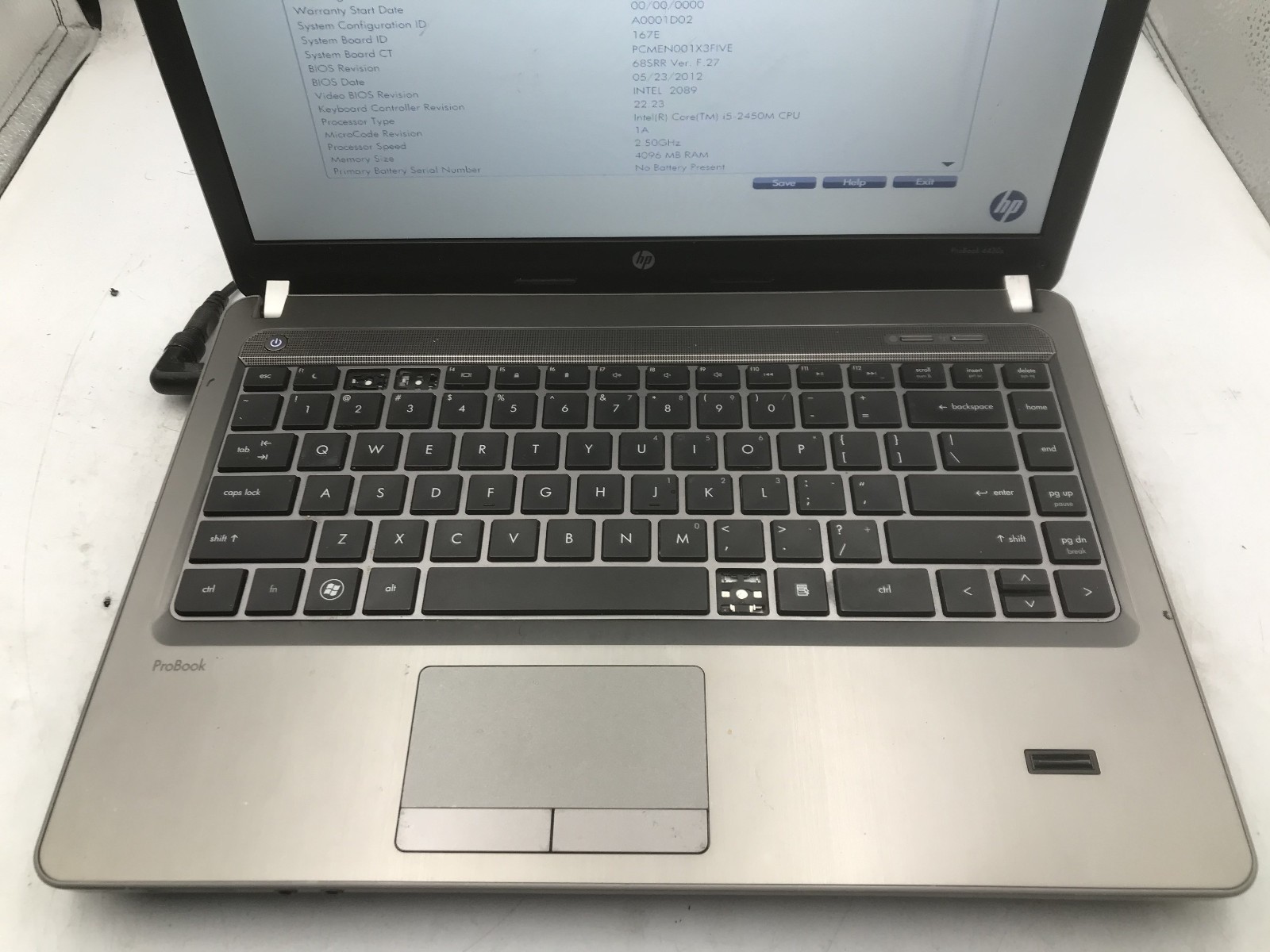 HP PROBOOK 4430s – BOOTS TO BIOS – INTEL I5 2450M – 4GB RAM -READ DESCRIPTION-BB