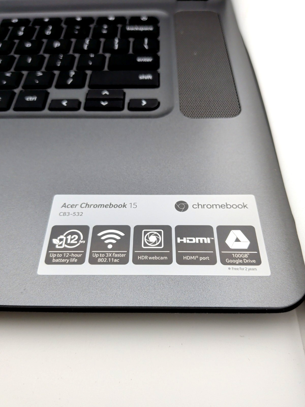 Acer Chromebook 15 CB3-532 15.6″ Intel Celeron Processor NO CORD-READ-PARTS ONLY