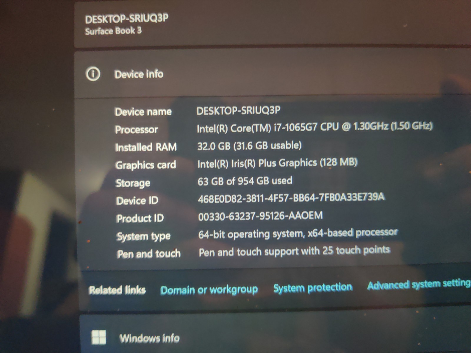 Microsoft Surface Book 3 15″ i7|32|1TB Tablet Only Cycle # 318
