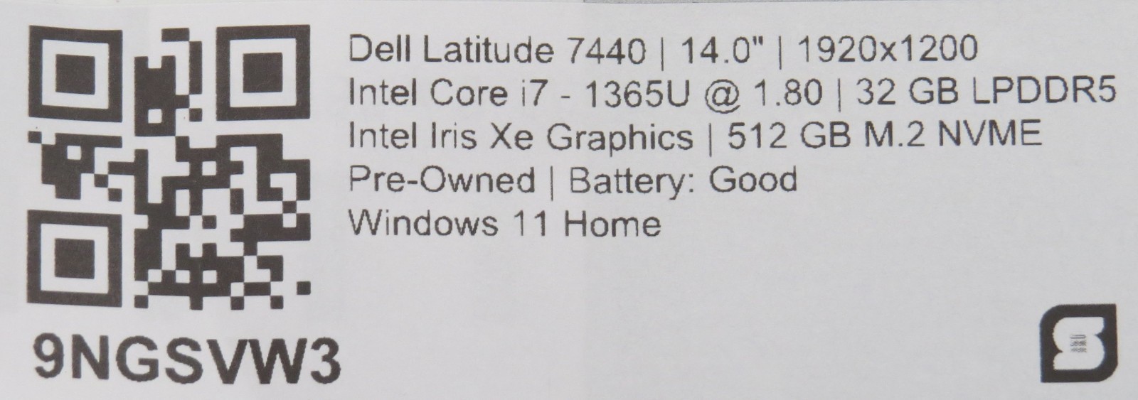 Dell Latitude 7440 | i7-1365U @ 1.8GHz | 32GB DDR5 | 512GB m2 | Win 11 Pro