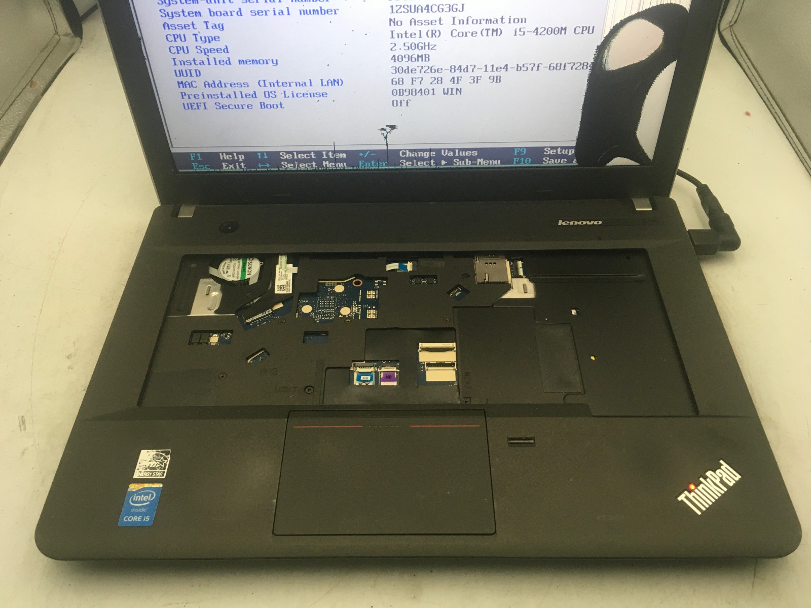 LENOVO THINKPAD E440 – BOOTS TO BIOS/BAD LCD – INTEL I5 4200M – NO RAM -READ- BB