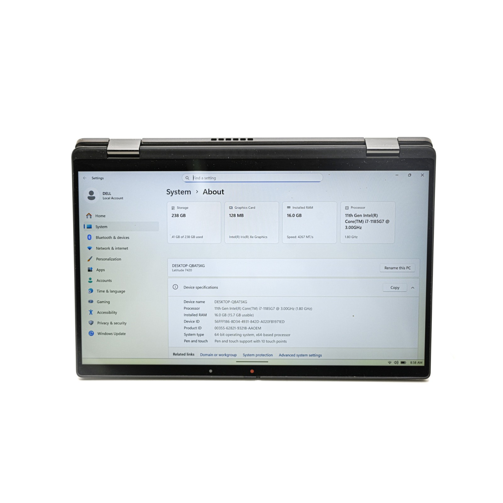 Dell Latitude 7420 Laptop PC FHD 2 in 1 Intel i7-11th Gen 16GB Ram 256GB NVMe