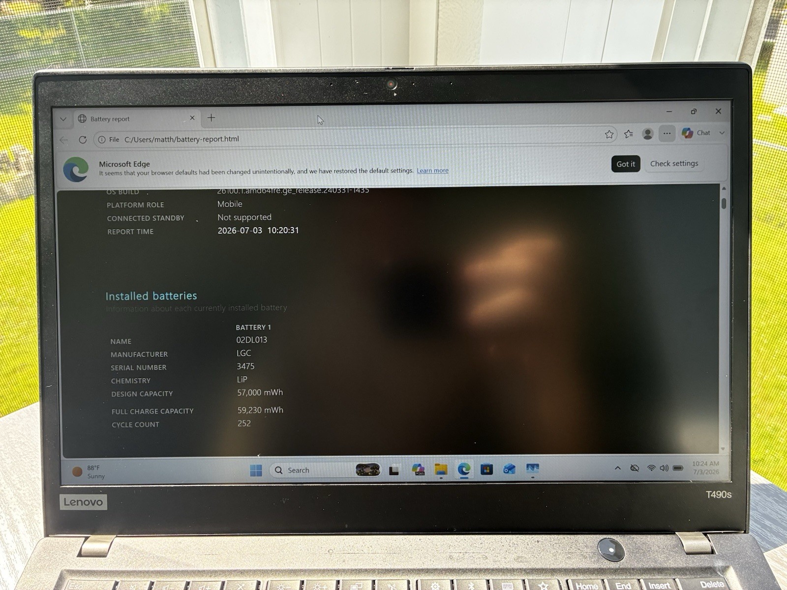 Lenovo ThinkPad T490s 14″ i5-8365u, 8GB RAM, 256GB NVME SSD, Windows 11 (CLEAN)