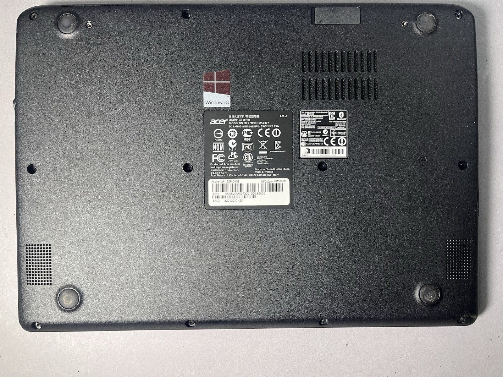 Acer Aspire V5 122p 0408 Laptop AMD Dual-Core A4-1250 4 GB Storage 11.6″ Screen