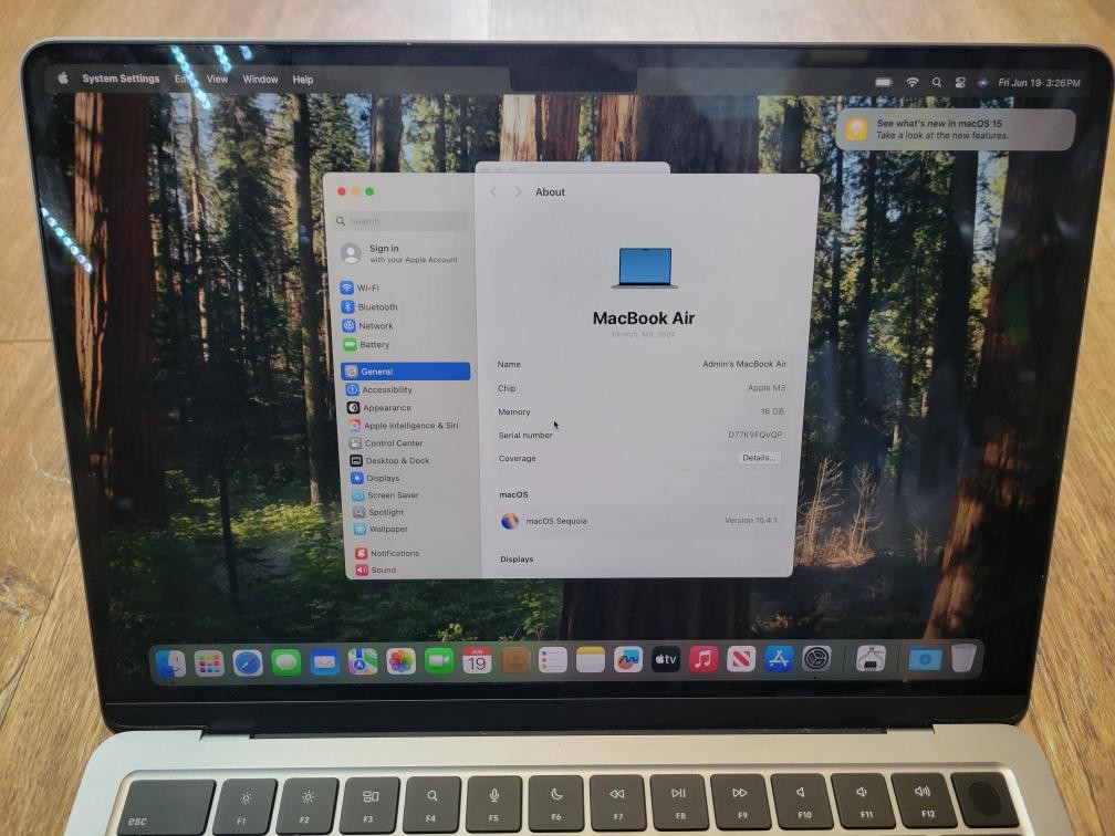 APPLE MACBOOK AIR M3 MC8K4LL/A (SBL016247)