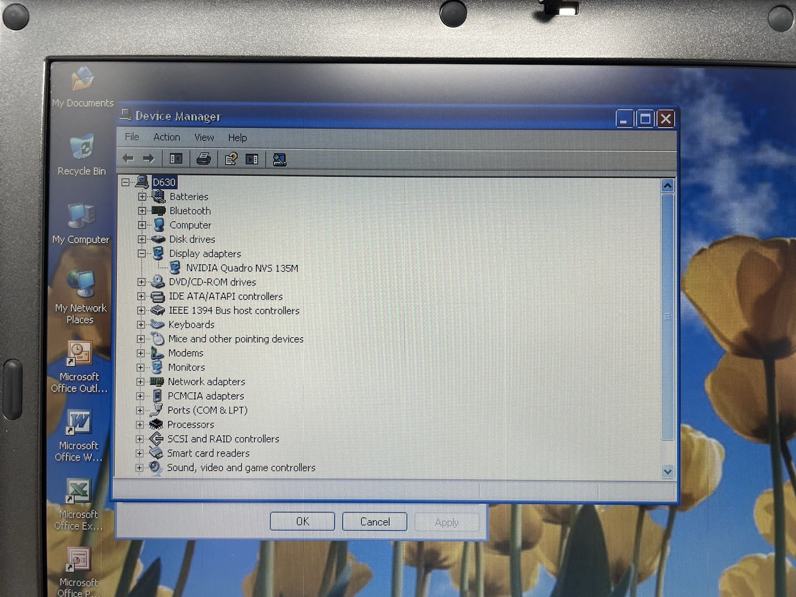 Bad Batt Dell Latitude D630 Laptop Core 2 2.50GHz 2GB RAM NVIDIA Quadro NVS 135M