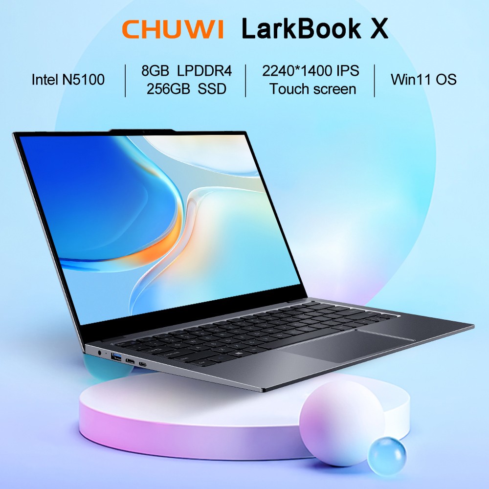 CHUWI – 14.1″ Touch-Screen Laptop – Intel Celeron N5100 – 8GB Memory – 256GB SSD