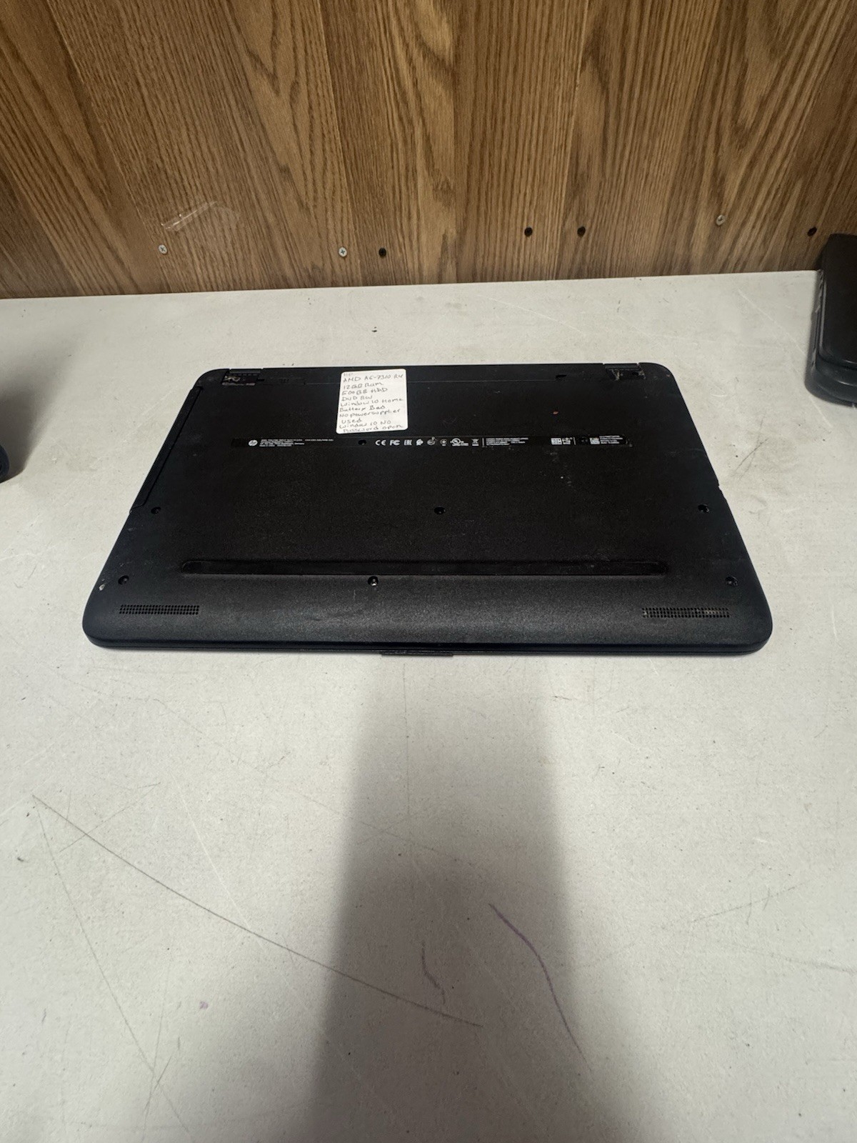 HP 15 Laptop AMD A6-7310 12GB RAM 500GB HDD DVD RW Win10 Battery Bad