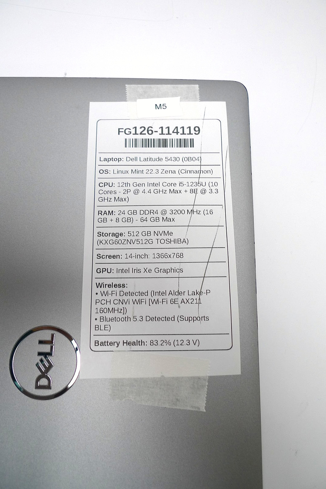 Dell Latitude 5430 | i5-1235U | 24GB RAM | 512GB NVMe | Linux | Charger | Read