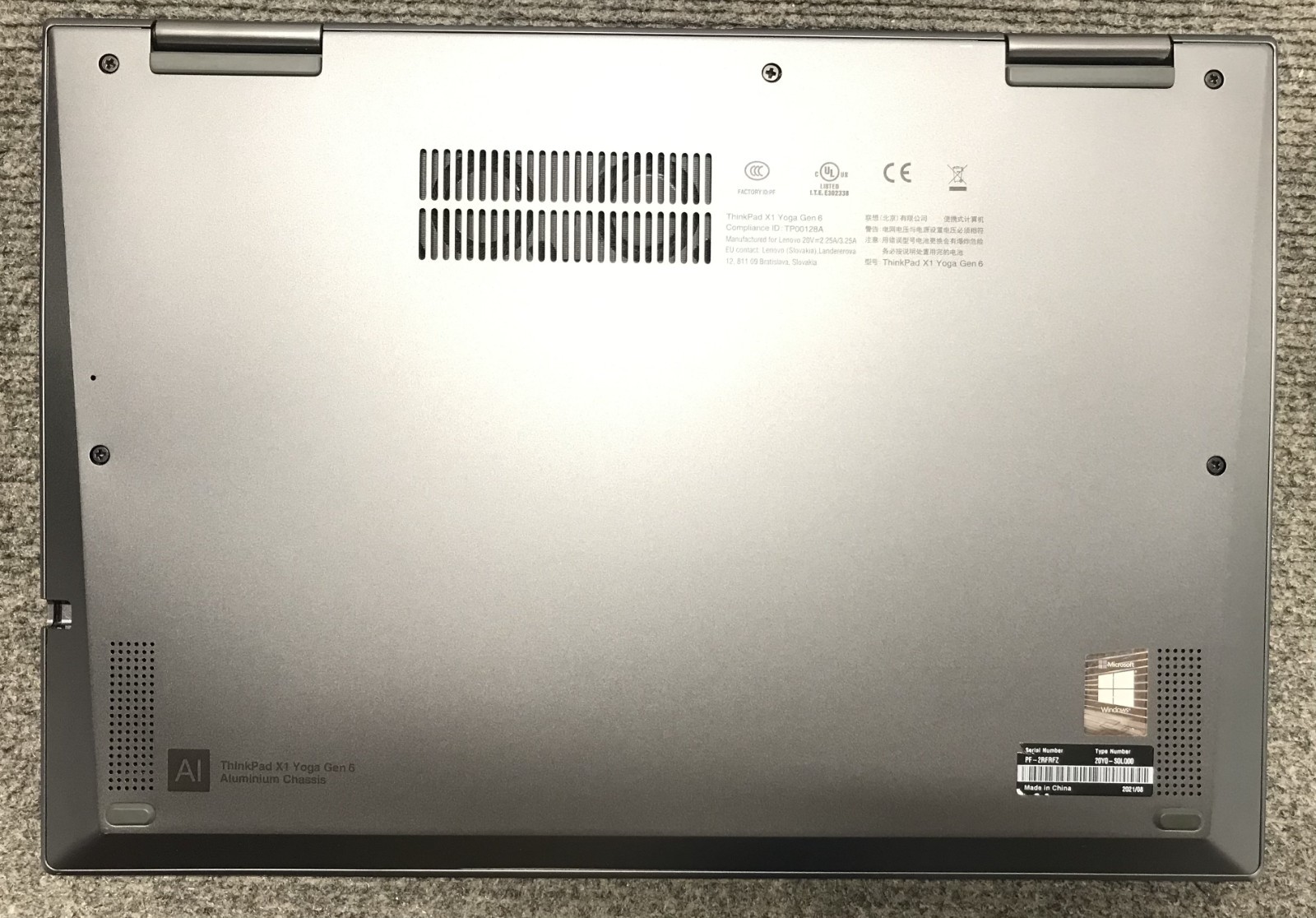 Lenovo ThinkPad X1 Yoga Gen 6 14″ 2-in-1 Laptop i7-1185G7 16GB RAM 1TBNVMe As Is