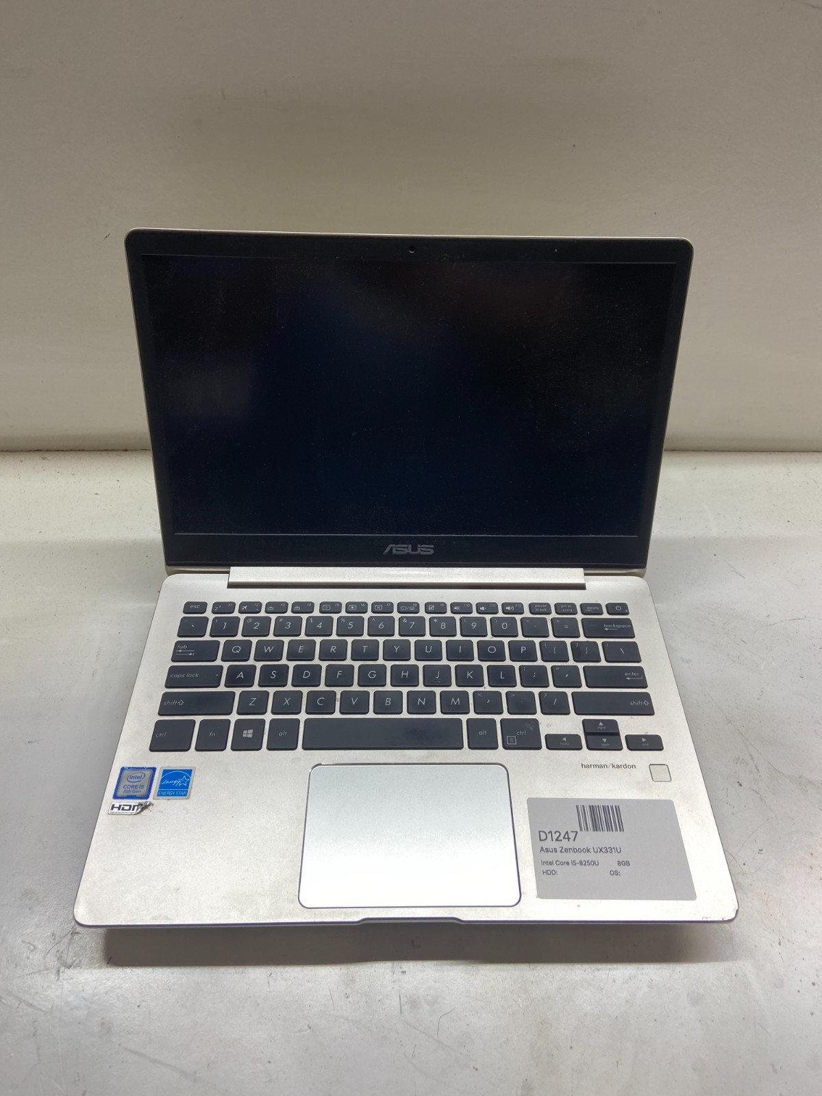 Asus Zenbook UX331U Intel Core i5-8250U 1.6GHz 8GB NO HDD
