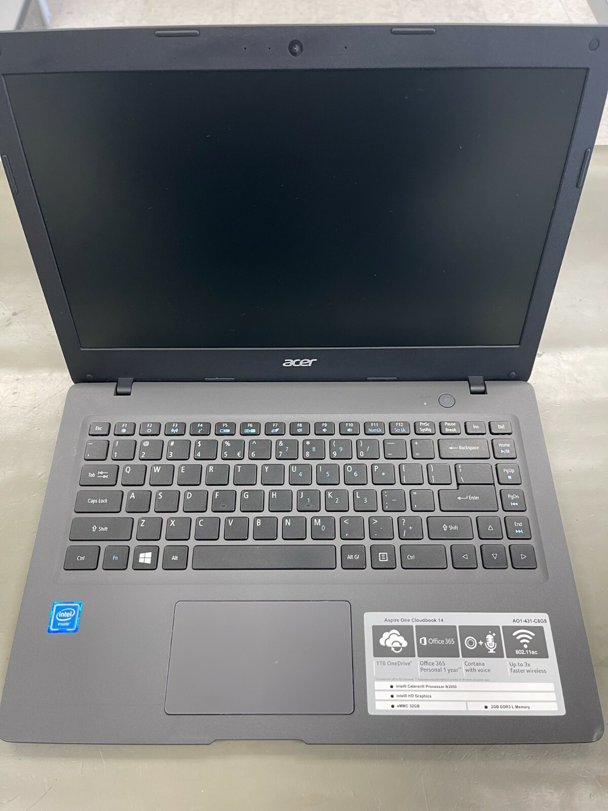 Acer Cloudbook AO1-431-C8G8 14″ Laptop Intel Celeron 2GB RAM 32GB eMMC Win 10