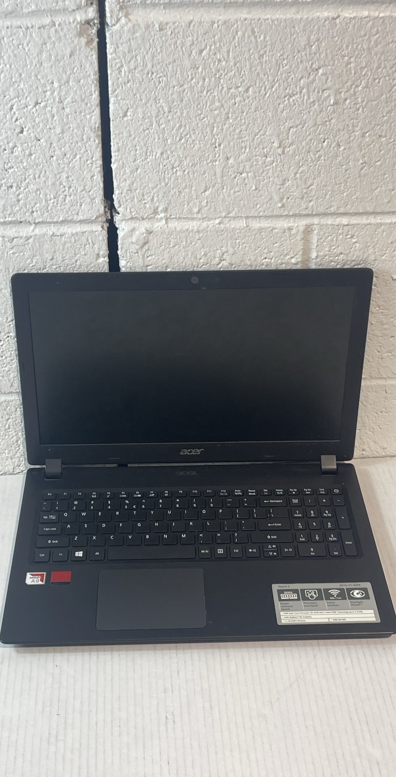 Acer Aspire 3 A315-21-92FX S/N NXGNVAA01785006FCE7600 15.6″ Laptop FOR PARTS