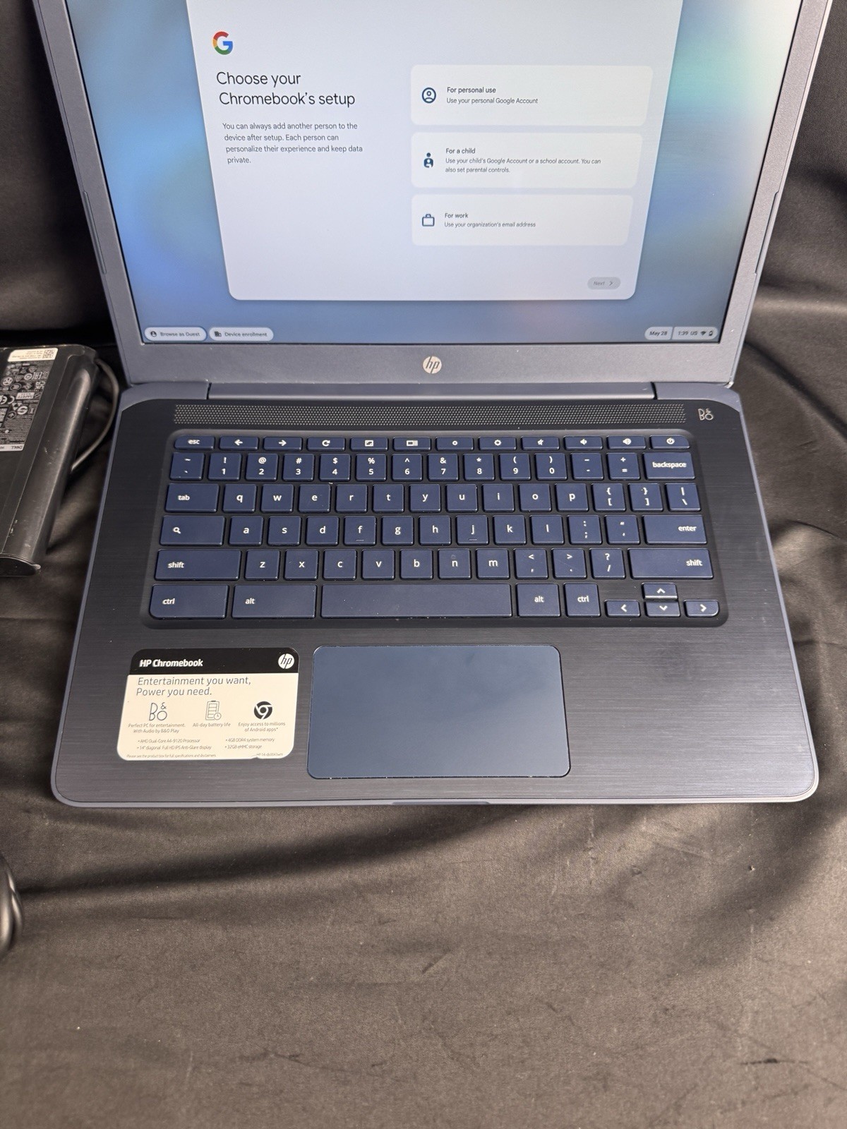 HP Chromebook 14-db0043wm AMD A4-9120C 1.6GHz 4GB RAM 32GB eMMC 14″