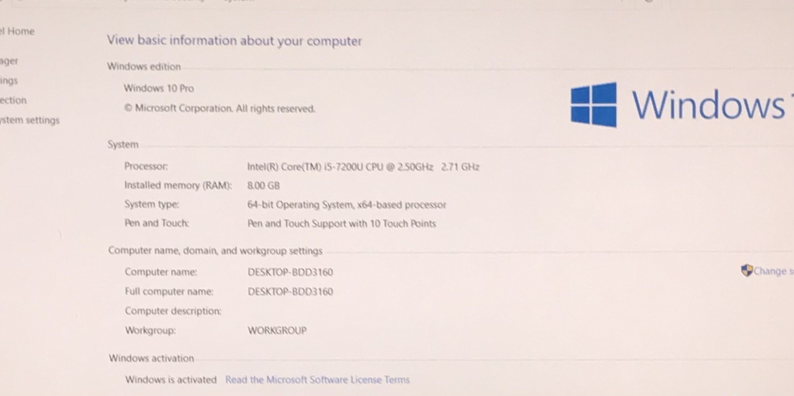 LENOVO YOGA 720-121KB i5-7200U@2.50GHz 8GB RAM 256GB NVMe *READ