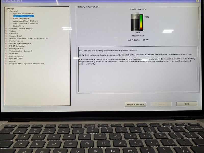 Dell Latitude 9410 Laptop i7-10610U 1.8GHz 16GB 250GB SSD Win 10 COA Grade C