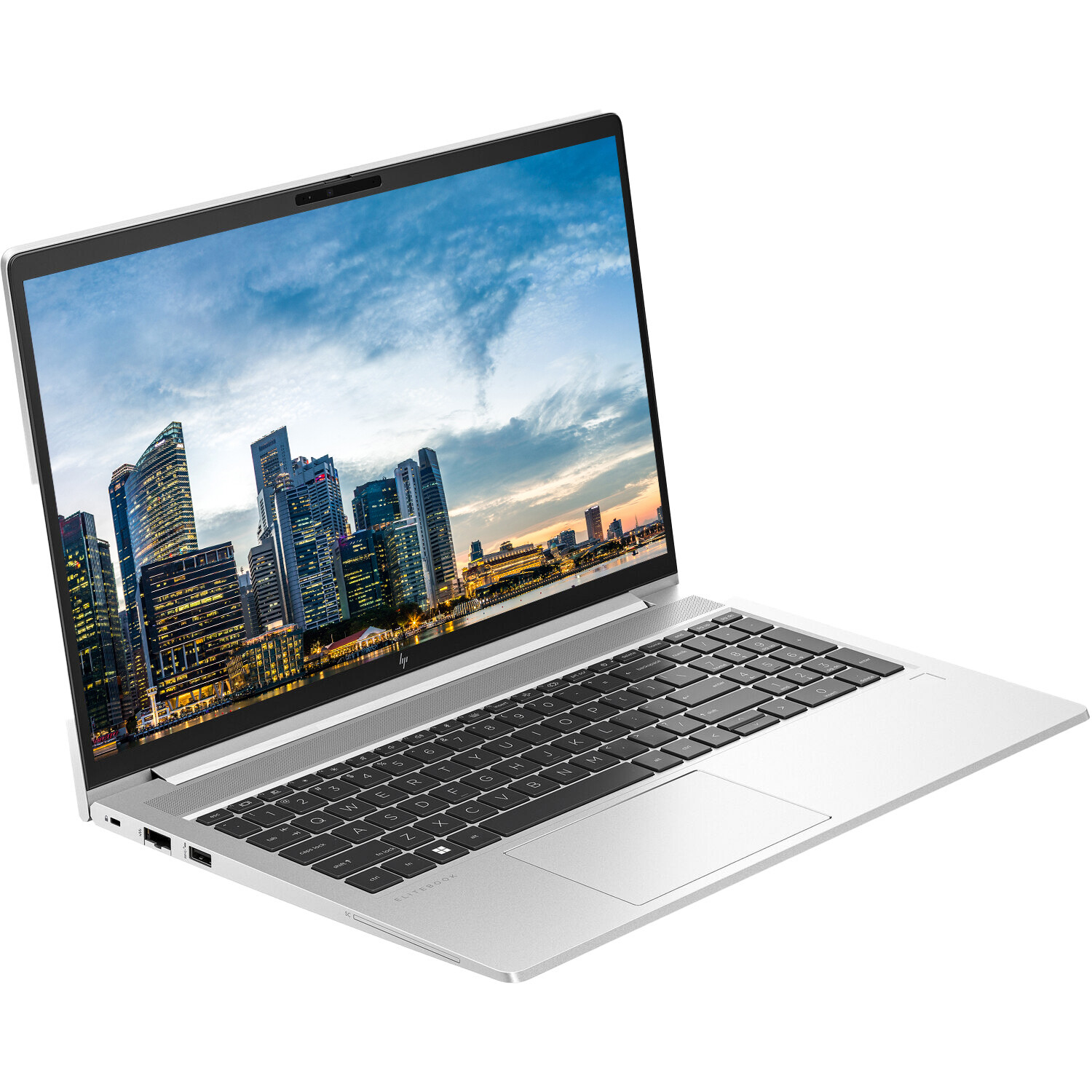 HP EliteBook 645 G10 14″ Ryzen 7 Notebook with 2 x EliteDisplay E27 27″ Monitors