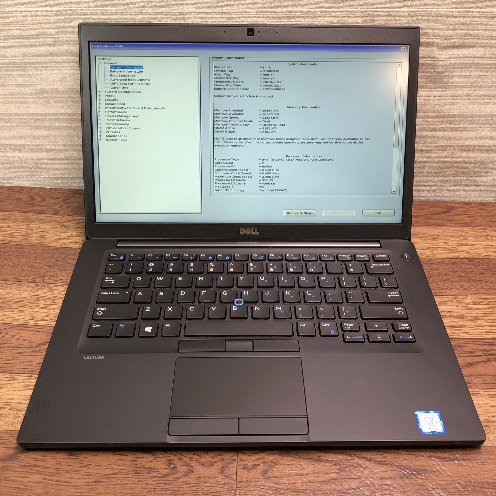 Dell Latitude 7480 14” Core i7-7600U 2.8GHz 512GB SSD 16GB RAM DDR4 – No OS