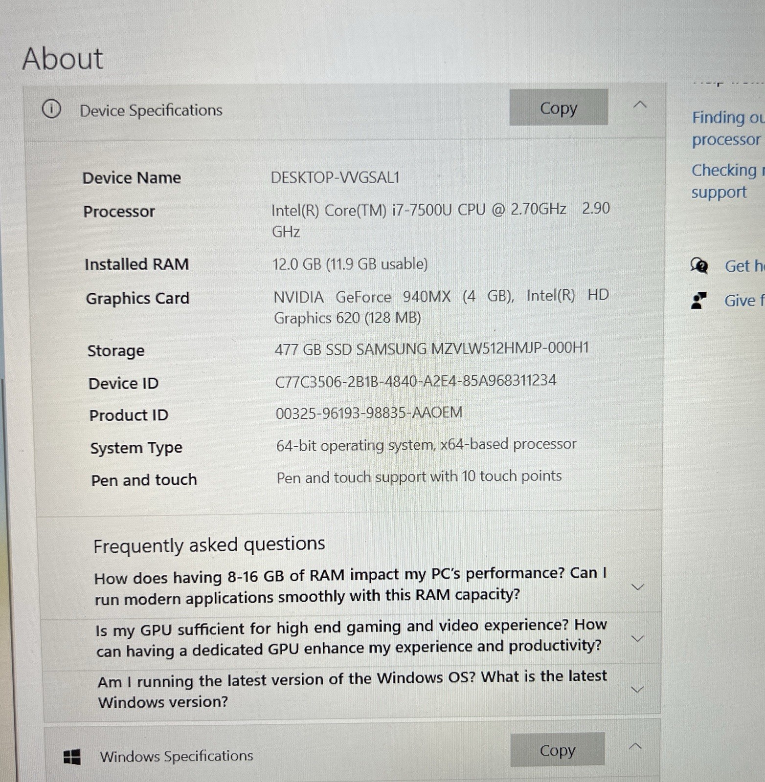 HP ENVY x360 15.6” (477GB SSD Intel Core i7-7500U 12GB RAM) 2-In-1 Touch Laptop