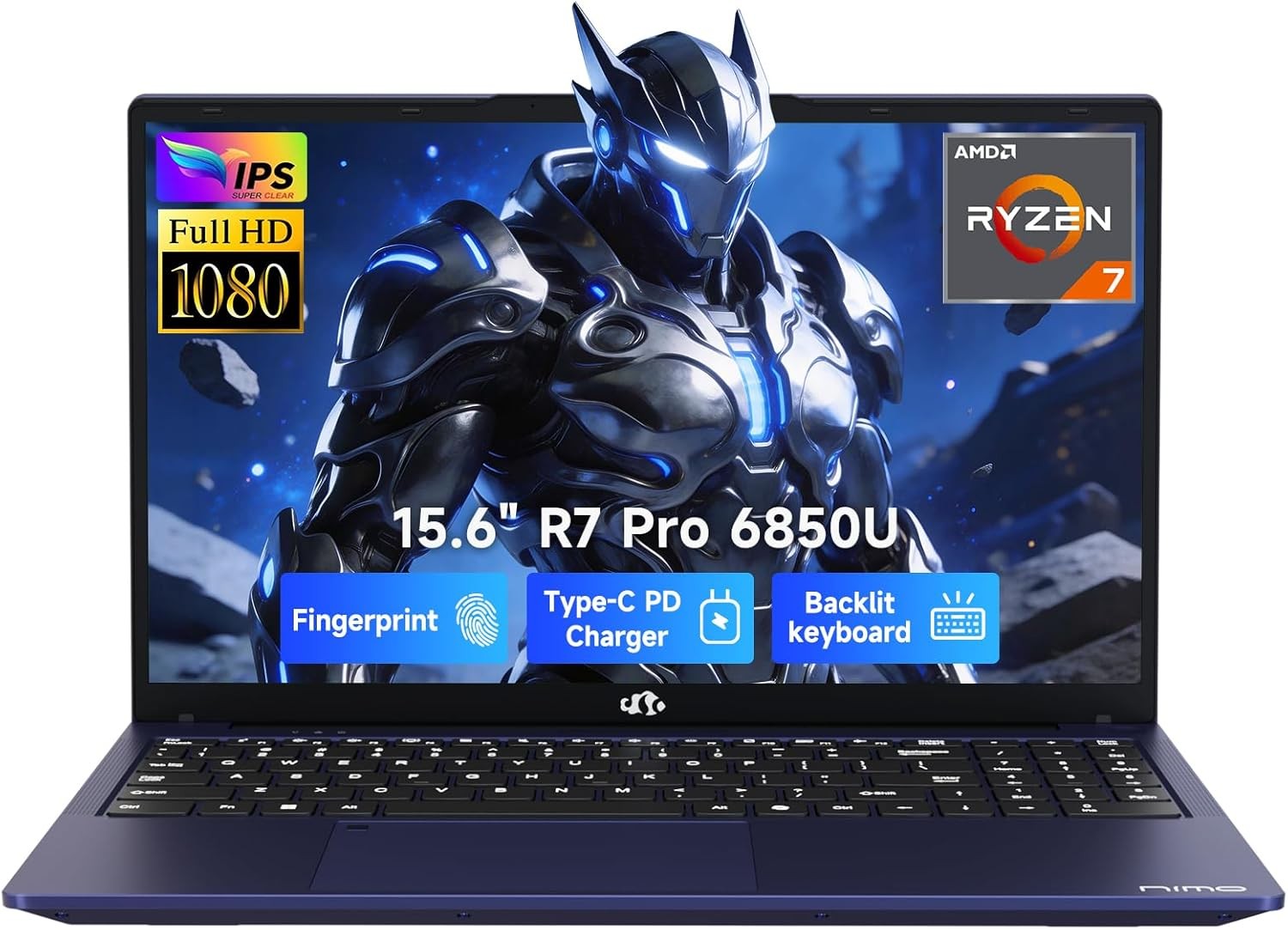 NIMO 15.6″ Gaming Laptop AMD Ryzen 7 Pro 6850U 32GB RAM 1TB SSD Beat i7-1360P