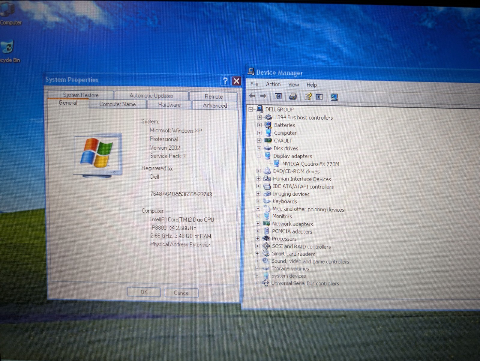 15″ Dell Precision M4400 | C2D 4GB RAM 500GB HDD | DVD-RW NVIDIA Win XP 32-Bit