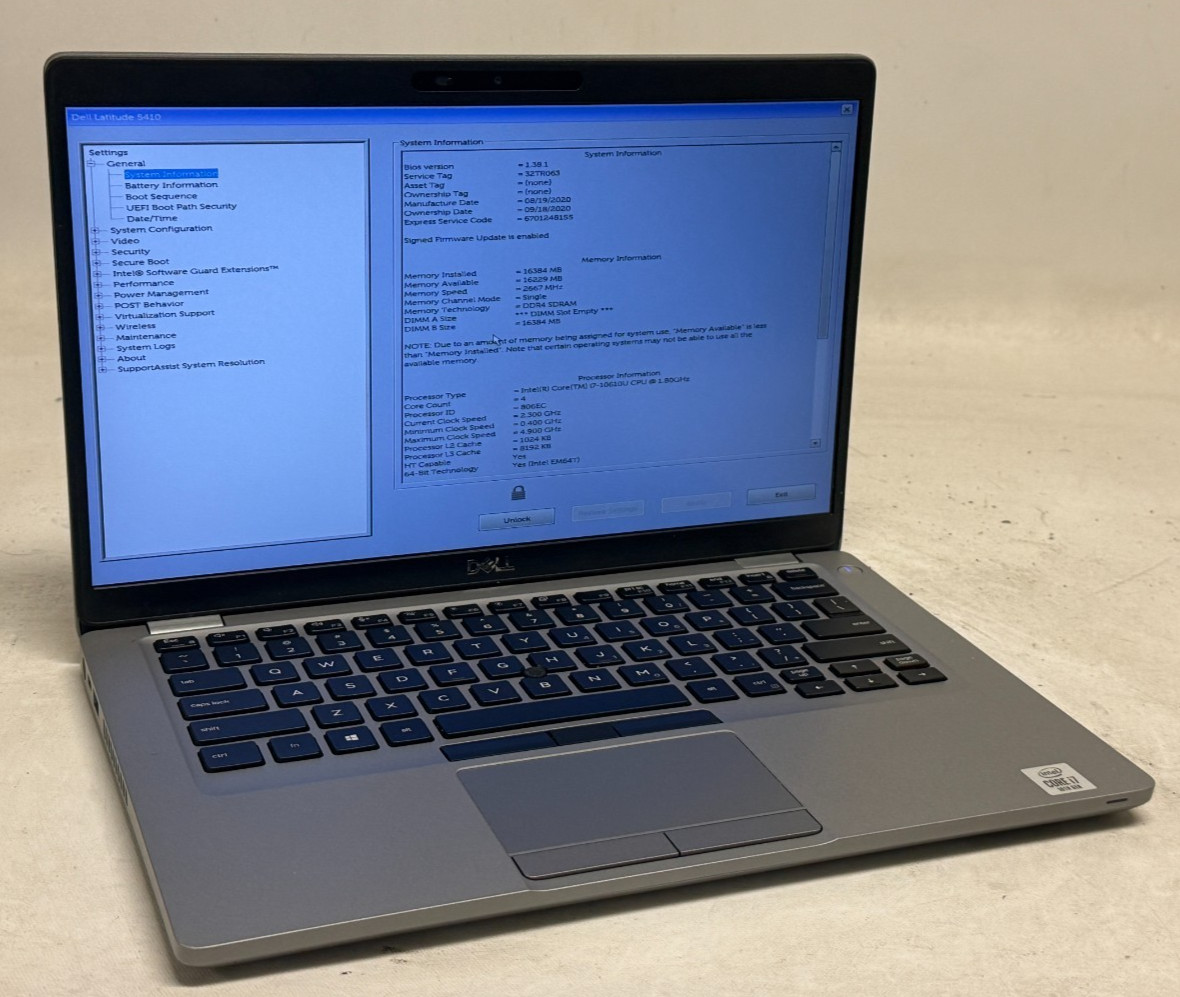 Dell Latitude 5410 14″ (i7-10610u 1.80GHz – 16GB RAM – 256GB SSD – Win11Home)