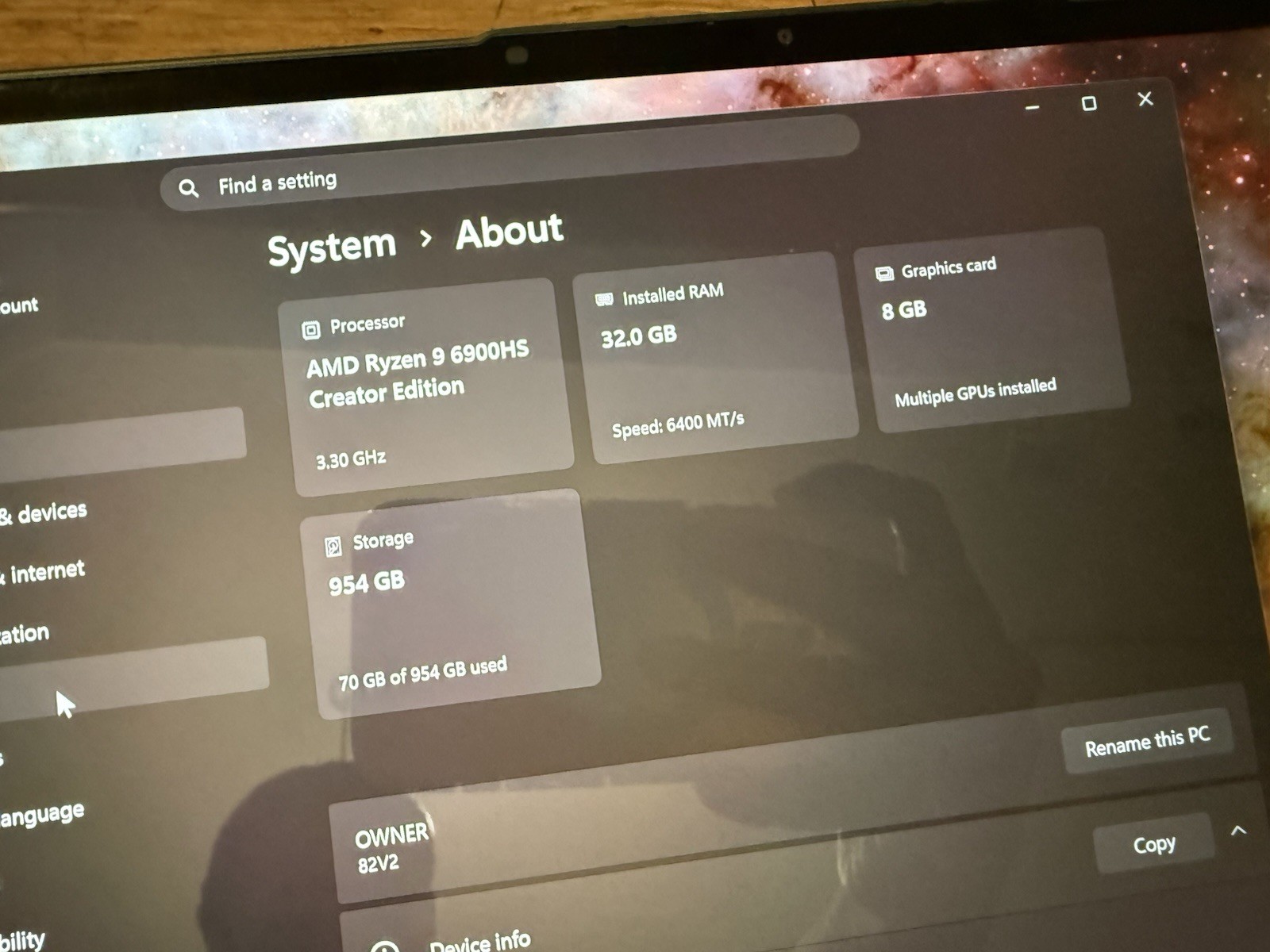Lenovo Slim 7 ProX14.5″ Ryzen 9 6900HS 3.3GHz 32GB RAM 1TB SSD GeForce RTX 3050