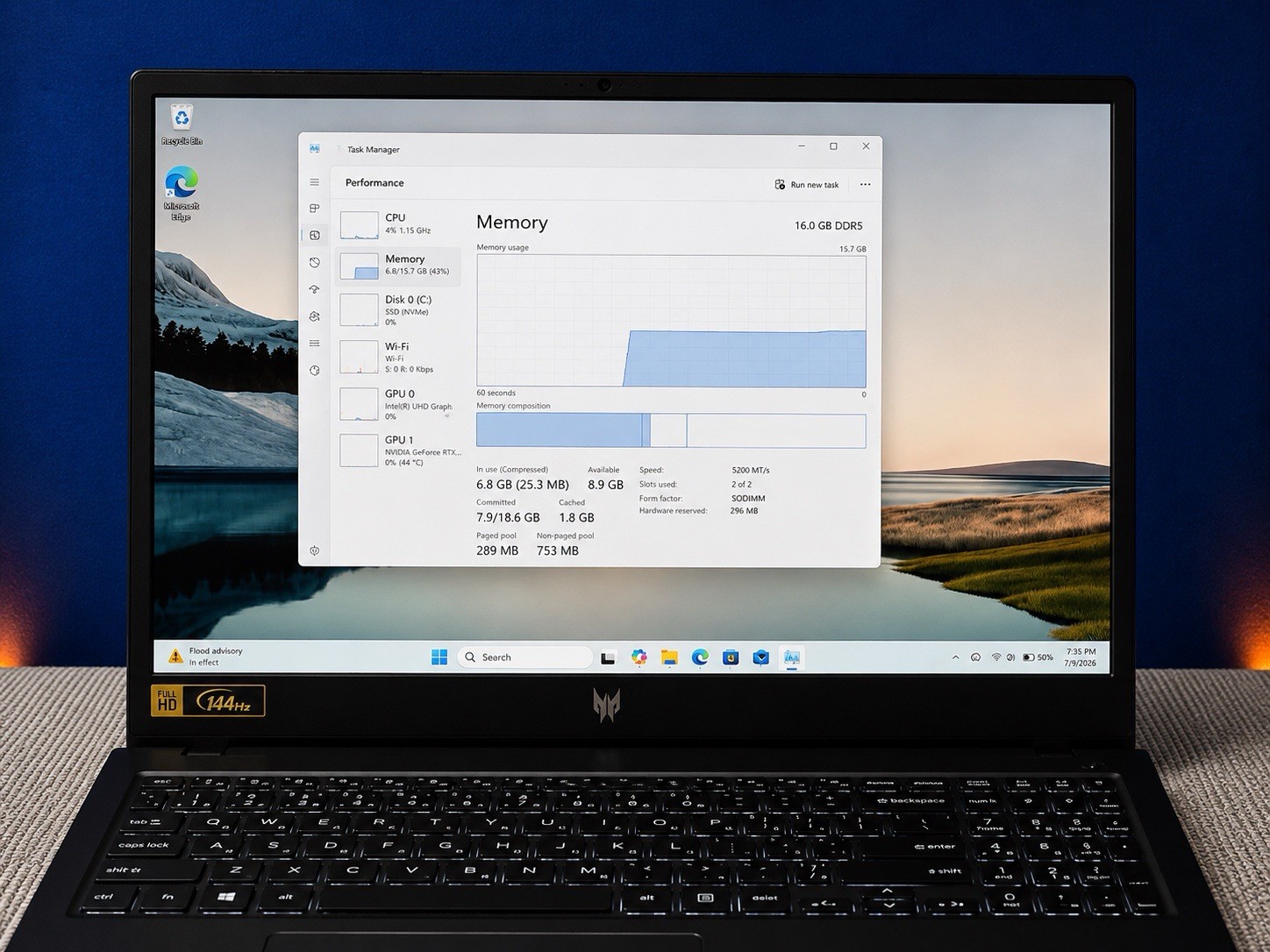 Acer Nitro V 15 Gaming Laptop Intel Core i7-13620H RTX4060 16GBDDR5 512SSD 165HZ