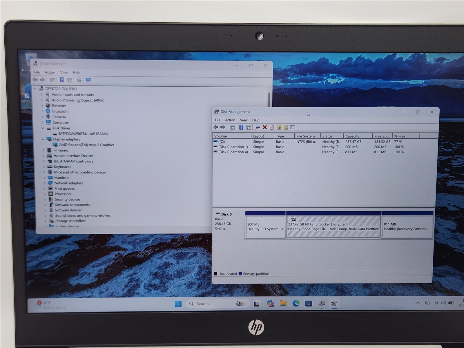 HP ProBook 455R G6 15″ AMD Ryzen 5 3500u 16GB RAM 256GB SSD Laptop ~NO AC~