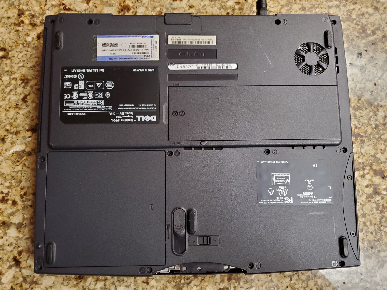 Retro Dell Inspiron 2600 PP04L Laptop | 128MB RAM | Boots to Bios!