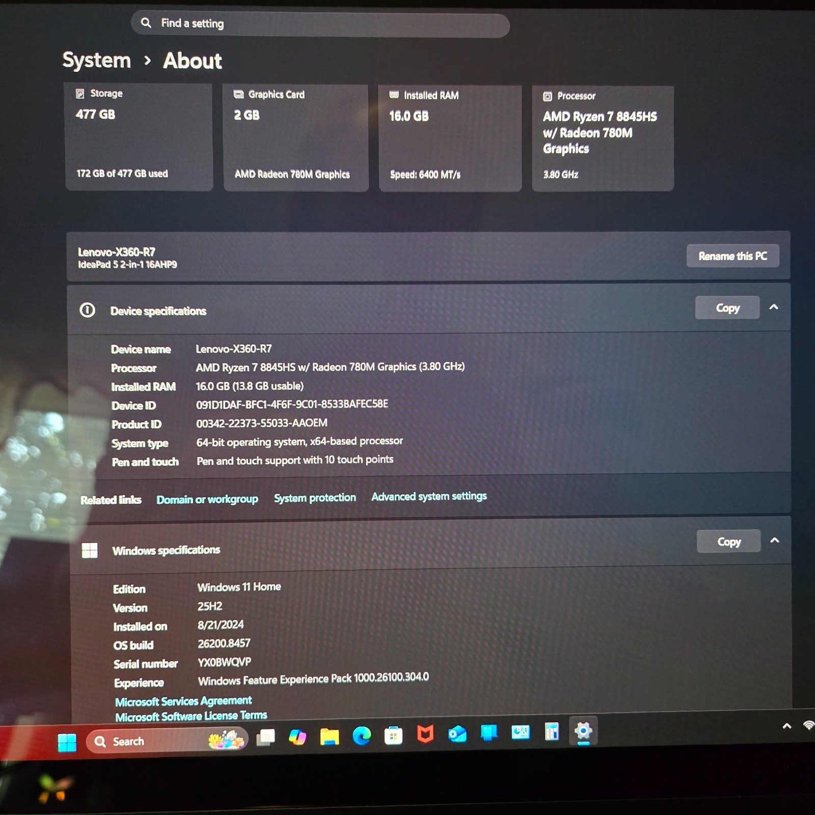 LENOVO IdeaPad 5 2-in-1 16AHP9 16″ WUXGA Touch Ryzen 7 8845HS, WIN11 Home, Blue