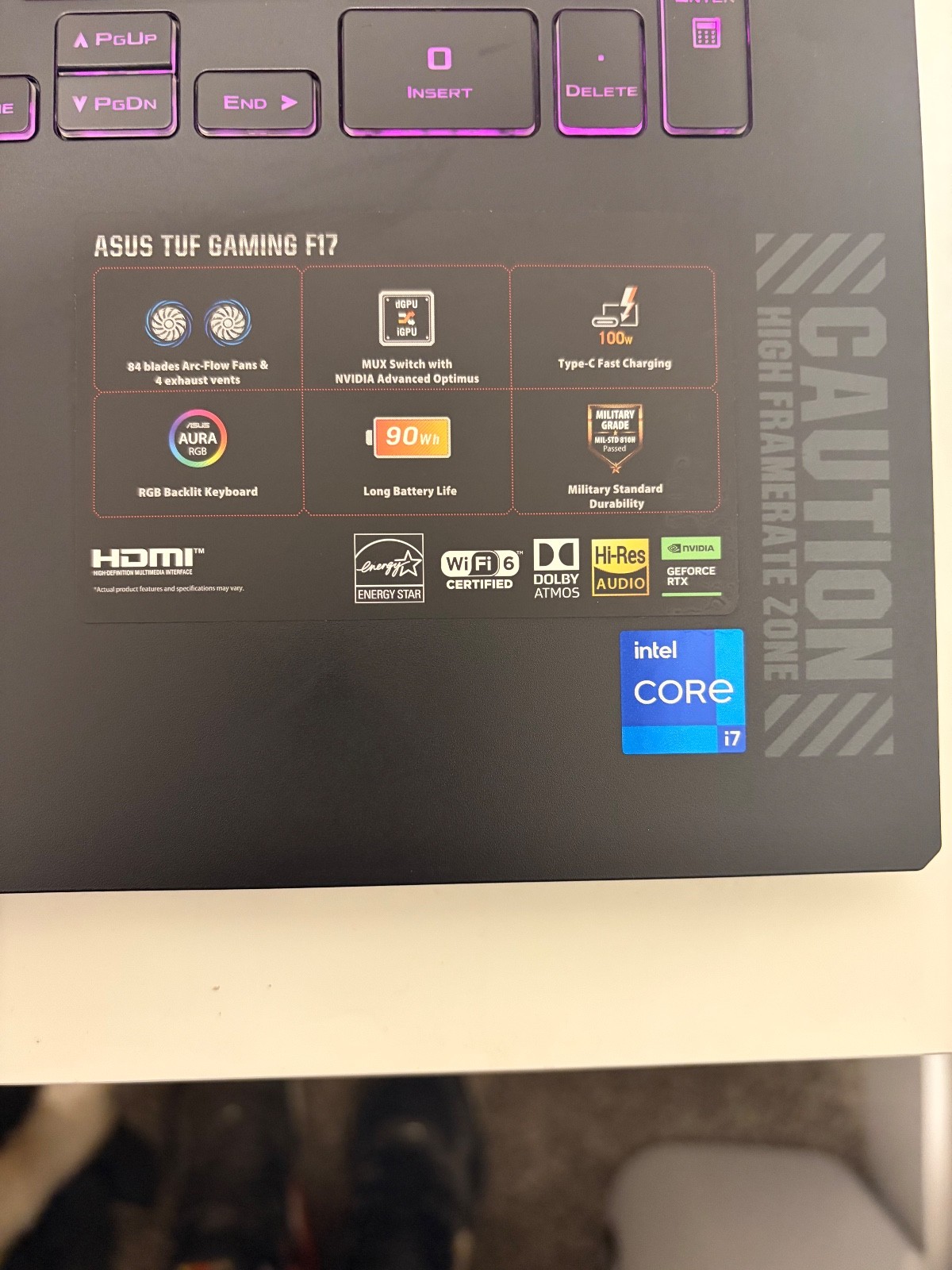 asus tuf f17 gaming laptop