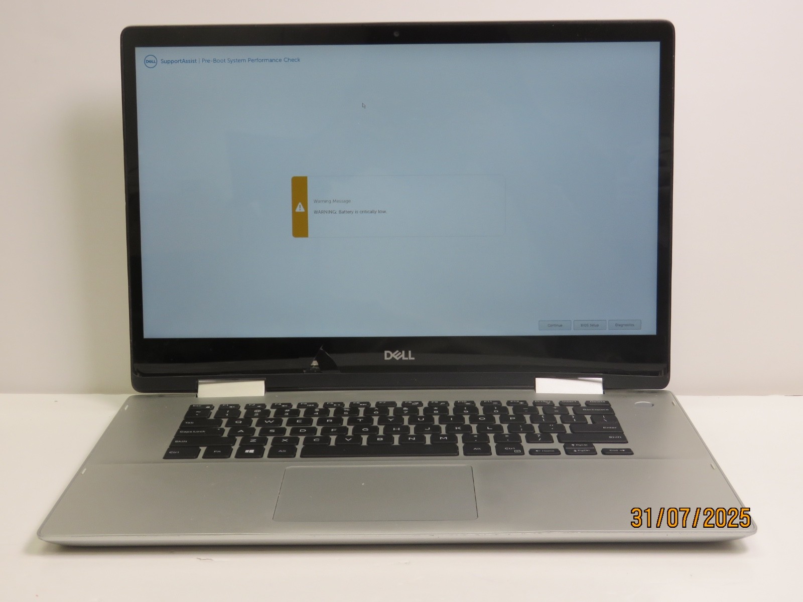 DELL INSPIRON 5591 LAPTOP INTEL CORE I5 8GB RAM NO STORAGE [CS14]