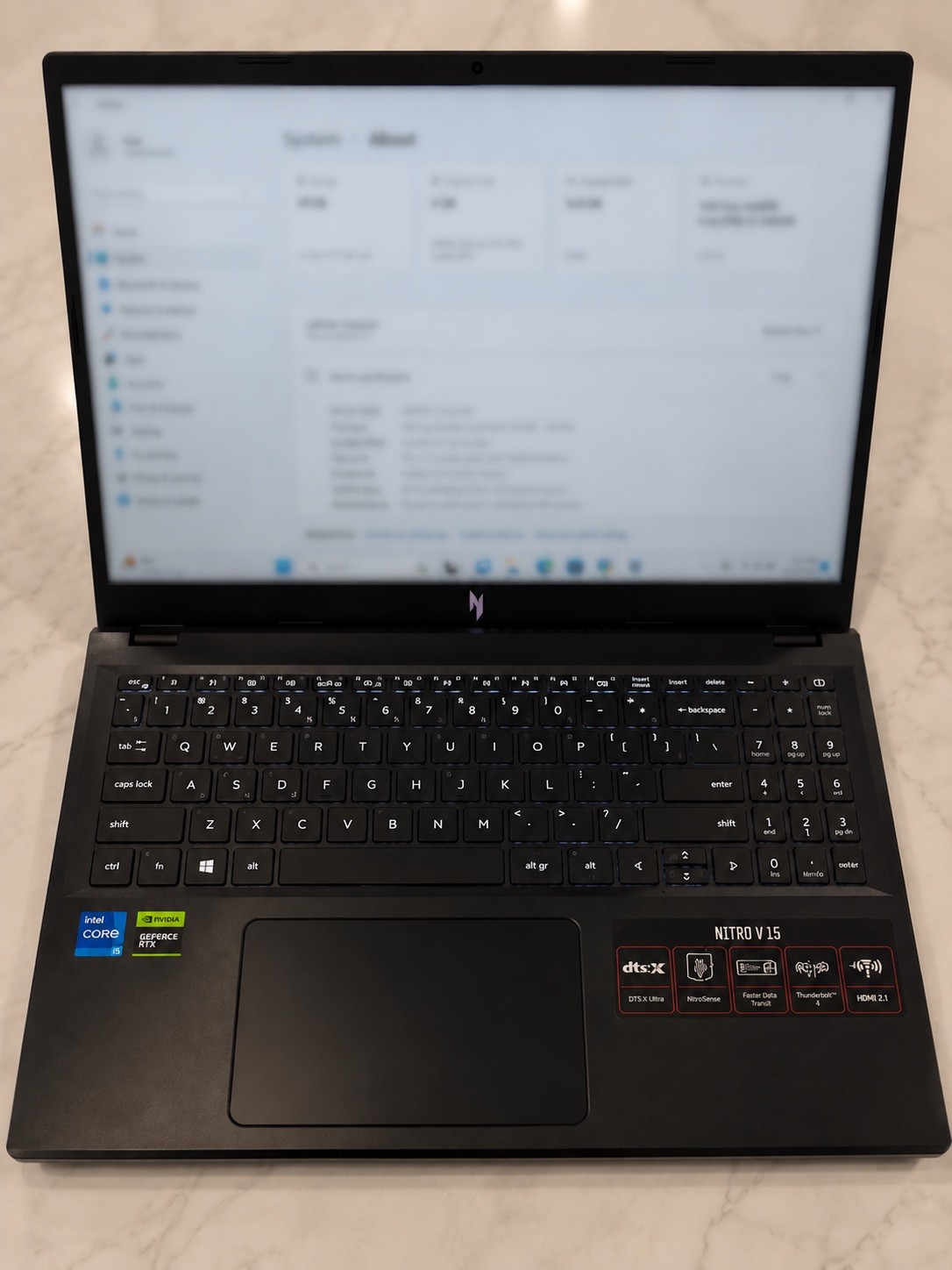 Acer Nitro V15 15.6” Gaming Laptop RTX 3050 16GB RAM 512GB SSD