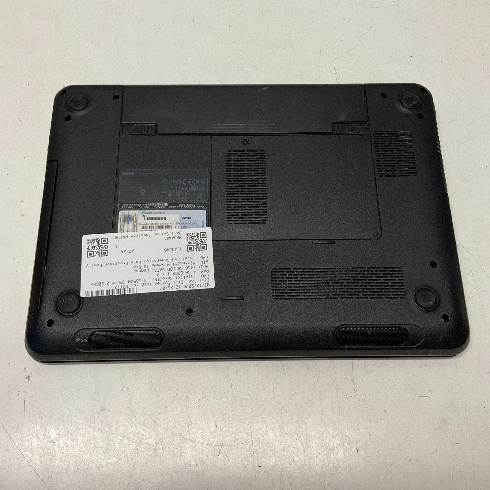 Dell Inspiron N4110 Laptop Intel Core i3-2350M 4GB RAM 500GB HDD Windows 10 Pro