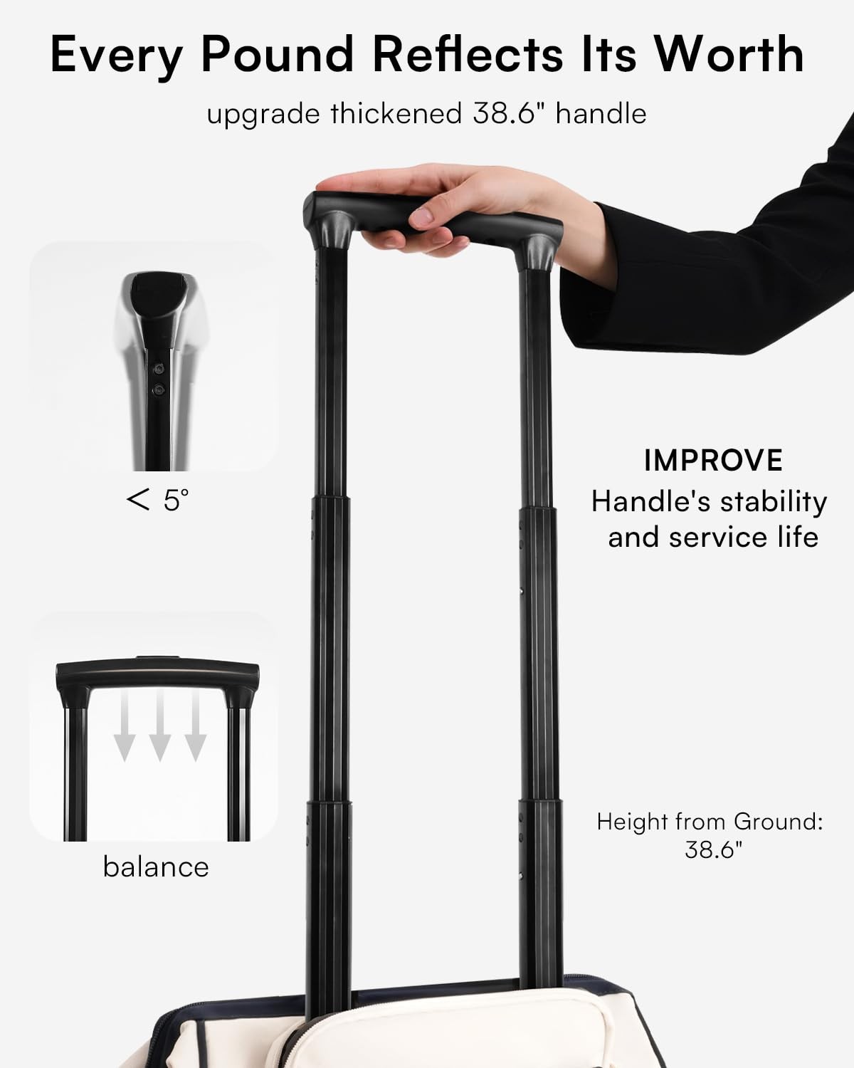 Rolling Backpack for Women, Travel Backpack with Wheels, Vertical Storage Wheele